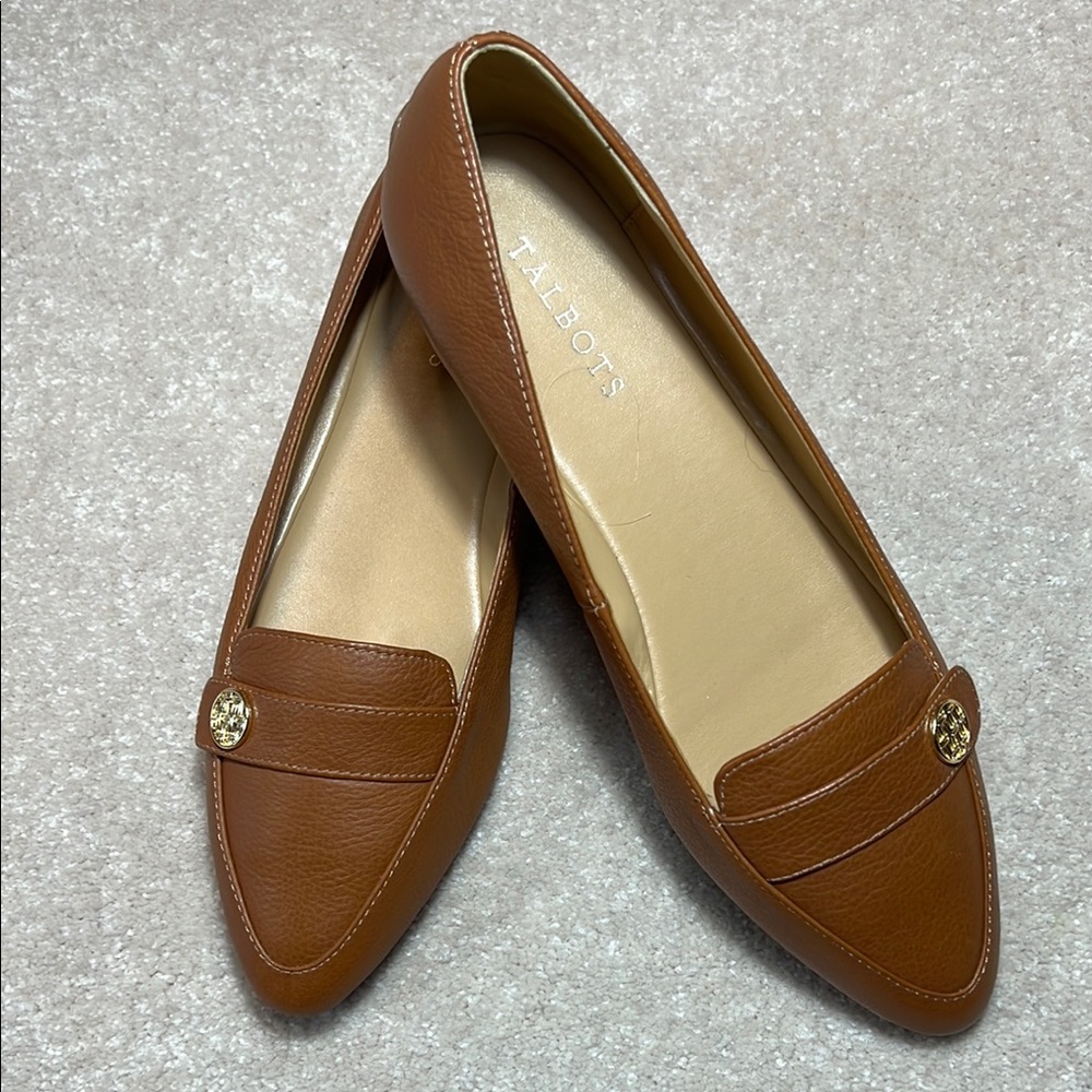 Talbots Women's 9 1/2 spring‎ sienna Francesca tab Brown Loafers.